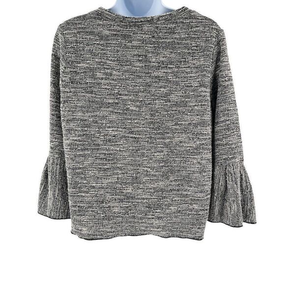 2/$30 Urban Outfitters Statement Bell Sleeve Solid Grey Gray Knit Sweater Top - Picture 3 of 7